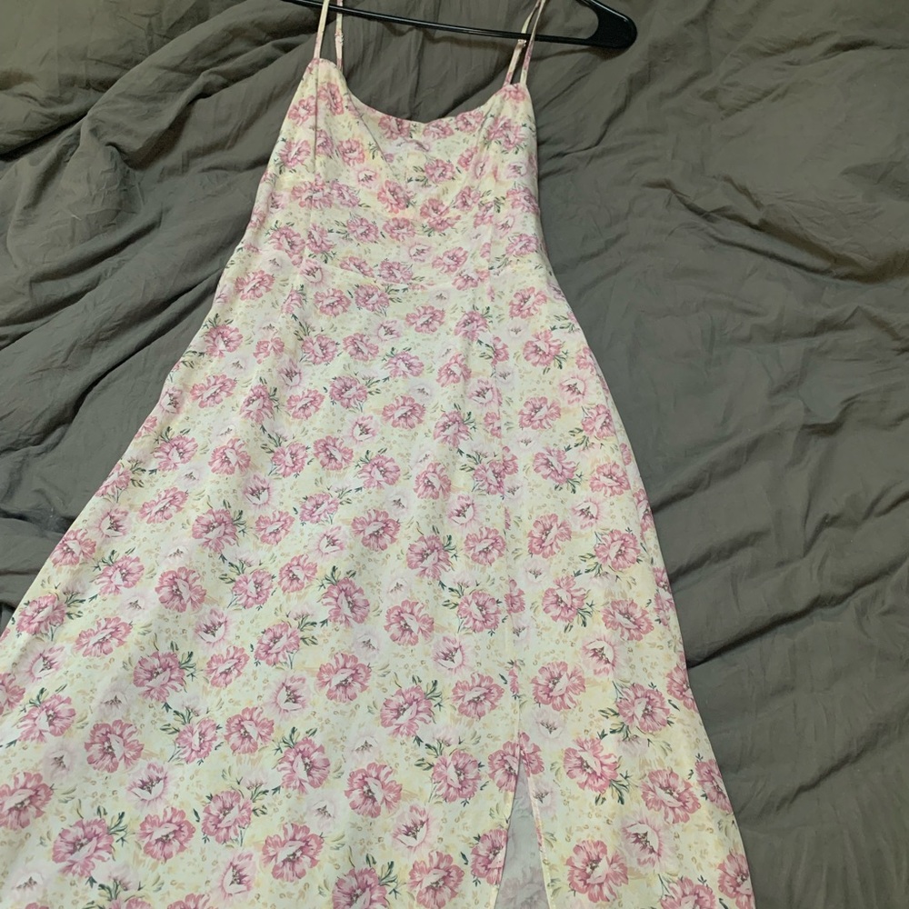 Floral intermix slip midi dress size 6